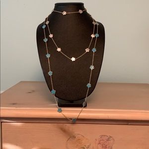 EUC Blue & White Floral Necklaces